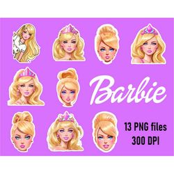 barbi sticker bundle | stickers  | set stickers printable | to print | digital | png | pdf | instant download |