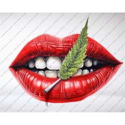 Lips Weed Png Sublimation Design Lips Png Weed Lips Png Lips Clip Art Red Lips Png Digital Download