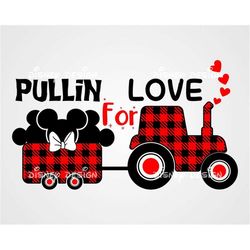 Pullin' For Love SVG / Valentine's Day SVG / Valentine's Quote SVG / Valentine's Sayings Svg / Valentine Tractor Svg / l