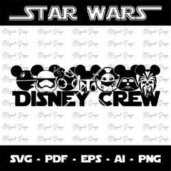 Crew Svg, Star wars Crew Svg, Star Wars Squad Svg, Mandolorian Svg, Baby yoda svg, Mickey ears svg