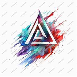 Assassin's Creed logo, glitch, cyberpunk style, bright colors Perfect gift for fans