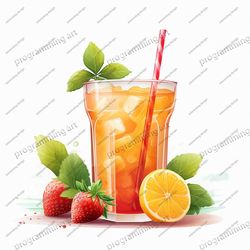 Strawberry Summer Coffee Drink PNG, Summer Sublimation Design, Coffee Sublimation PNG, Summer Atmosphere Png, Strawberry