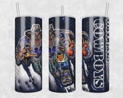 Dallas Cowboys 3D Inflated Tumbler Wrap, Cowboys Mascot 3D Inflated PNG, NFL Tumbler Template