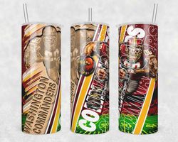 Washington Commanders Wood Mascot Tumbler Wrap, Washington Commanders Wood Mascot PNG, NFL Tumbler Template