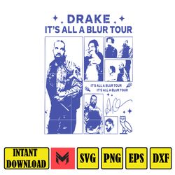 Drake 21 Savage It's All A Blur Tour Merch 2023 Retro Svg File, Drake Its All A Blur Tour 2023 Svg, Svg Digital File (2)