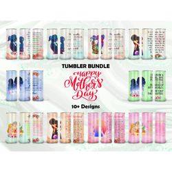 Bundle 10 Happy Mother's day 20oz Skinny Straight&Tapered Designs,Sublimation tumbler design,Tumbler designs,Happy Mothe