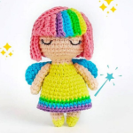 pdf crochet pattern rainbow fairy doll / amigurumi // doll crochet // amigurumi doll // fairytale crochet // fairy toy