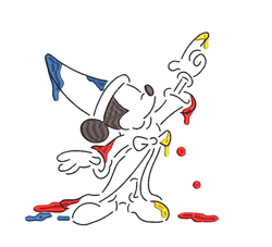 Disney's Iconic Mickey: Elegant Line Art Embroidery Design