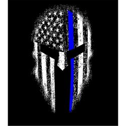 Blue Spartan Flag Png, Blue USA Helmet Image, USA Flag Png, American Hero Warrior Download File