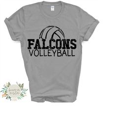 Falcons Volleyball Mascot SVG Digital Cut File  PNG
