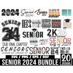 Class of 2024 SVG Bundle, Senior 2024 SVG, Graduation svg Bundle, Senior SVG, Graduation Shirt svg, class of 24 svg, Sen