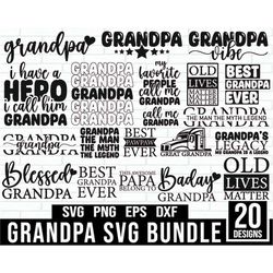 Grandpa SVG Bundle, Father's Day svg, Grandpa SVG, Funny Grandpa Shirt Designs, Papa svg, grandad svg, Grandpa Quotes Sv