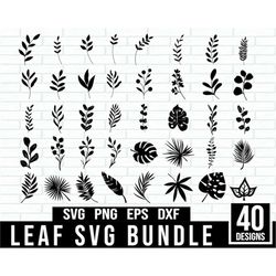 Leaf Svg bundle, Hand Drawn Leaves SVG, Plant Svg, Paper Leaves, Leaf Templates, Wreath, Cut Files, Leaf Clipart, Cricut