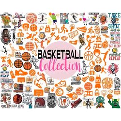 Awesome Basketball Collection SVG Files, Basketball Player Against Ball Svg,png   Vector Files for Silhouette, Cricut, C