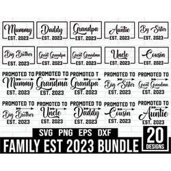 Family Est 2023 SVg Bundle, Est. 2023 Svg, family birth announcement svg, Established Svg, Mommy Est 2023 Svg, Coming so