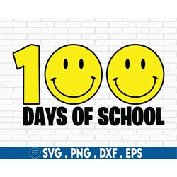100 days of School SVG, Back to School Svg, Teacher School Svg, 100 Days of School Shirt, Smile svg