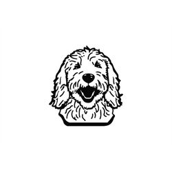 GOLDENDOODLE HEAD SVG, Goldendoodle Head Clipart, Goldendoodle Dog Head Svg Files For Cricut
