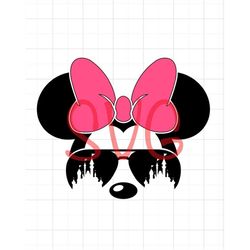 Minnie with castle sunglasses