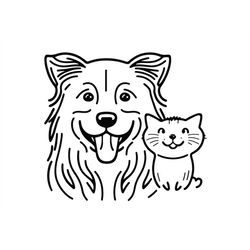 CAT and DOG SVG, Cat and Dog Clipart, Cat and Dog Svg Cut Files For Cricut, Pet hug svg