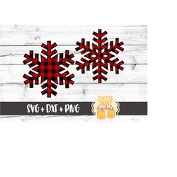 Buffalo Plaid Snowflake SVG Set, Christmas Svg, Plaid Svg, Buffalo Plaid Svg, Snowflake Svg, Svg Files, Svg for Cricut,