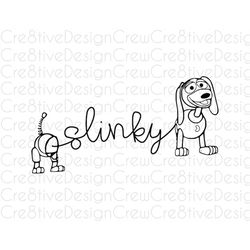 Slinky Dog SVG, Toy Storyy SVG, Silhouette, Cricut, Digital File
