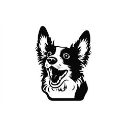 BOBTAIL HEAD SVG, Bobtail Head Clipart, Bobtail Dog Svg Files For Cricut