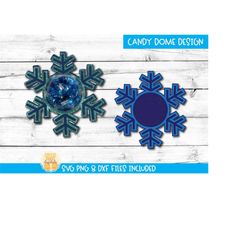 snowflake candy dome svg, candy ornaments svg, party favor, stocking stuffer, candy holder, christmas gift, cricut, silh