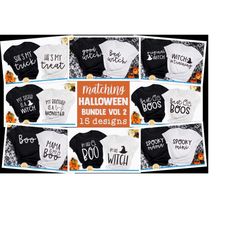 Family Halloween SVG Bundle Vol 2, Matching Halloween Shirts, Mommy and Me Svg, Daddy and Me Svg, Spooky, Boo, Witch, Cr