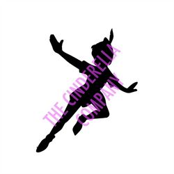 Peter Pan Flying Silhouette Vector File -  (SVG, JPEG, PNG & Adobe Illustrator)