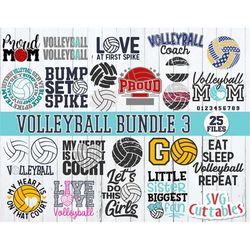volleyball bundle 3 svg - volleyball svg - volleyball cut file - svg - eps - dxf - png - svg bundle - silhouette - cricu