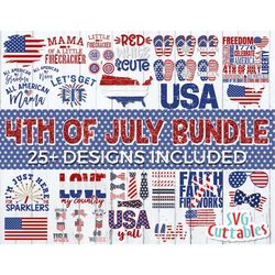 Fourth of July Bundle svg - Patriotic Cut File - 4th of July - USA - Flag - svg - svg - dxf - eps - png - Silhouette - C