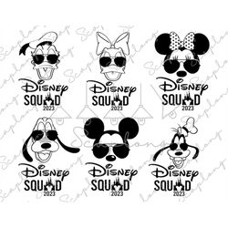 Bundle Mouse And Friends Svg, Squad Svg, Family Vacation Svg, Vacay Mode Svg, Magical Kingdom Svg,  Family Trip Svg, Fil