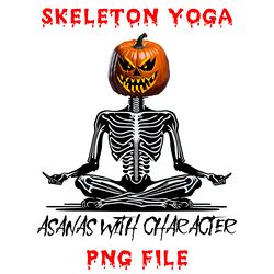 Skeleton Yoga  PNG Files Digital Download Sublimation