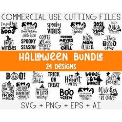 Halloween Svg Bundle, Witch svg, Ghost svg, Pumpkin svg, Halloween Vector, Sarcastic Svg, Silhouette, Cricut, Funny Mom