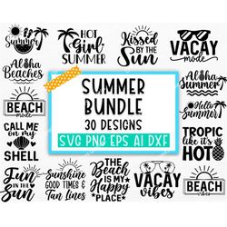Summer Bundle SVG, Beach Svg, Summertime svg, Funny Beach Quotes Svg, Summer Cut Files, Summer Quotes Svg, Svg files for