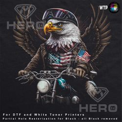 Harley Patriotic Eagle Biker Harley USA flag and Eagle Png Eagle Wings Biker Design Eagle Helmet and Goggles Independanc
