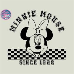 Checkered Minniee Since 1928 SVG PNG AI Eps, Mouse Checkered Svg Png Ai Eps, Minniee Mouse Svg