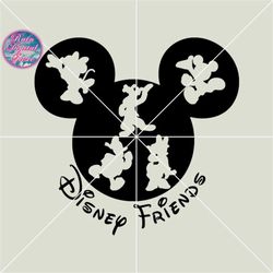 Disneyy Friends Svg Png, Mickeyy & Friends Instant Download, Disneyy And Friends AI EPS, Printable Design, Cricut File,