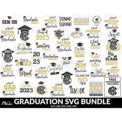 Graduation SVG Bundle, Class of 2023 SVG, Senior 2023 SVG, Graduation cap svg, Graduation svg 2023, Digital Download, Cr