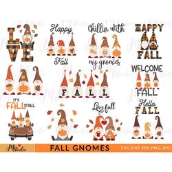 Fall Gnomes SVG, gnomes, Autumn Gnomes svg, fall svg, Kids Fall svg, girl fall svg, Digital Cut For Cricut.