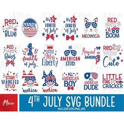 4th Of July Svg Bundle, fourth of July, cut files,Cricut,dxf, silhouette ,USA Flag Svg, Independence Day, Patriotic Svg,