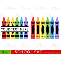 Crayon Monogram Svg, Teacher Monogram Svg, Crayon Split Monogram Svg, Crayon Svg, Crayon Set Svg, Cut Files for Cricut a