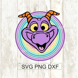 Figment Epcot SVG PNG DXF Purple Dragon DisneyWorld Inspired Shirt design Svg Png Dxf