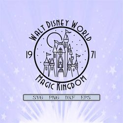 Walt DisneyWorld  Castle Magic Kingdom 1971 Cute SVG PNG EPS