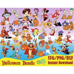 Disneyland Halloween Bundle SVG PNG Dxf Instant Download for Cricut or Silhouette Stitch MickeyMinnie Svg Winnie Svg Dal
