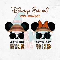 Lets Get Wild PNG, 50th Years Anniversary Magical Castle, Safari Mouse, Minnie Bow, Hakuna Matata, Animal Pattern Wild