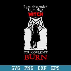 I Am Descended From That Witch Svg, Halloween Svg, Png Dxf Eps Digital File