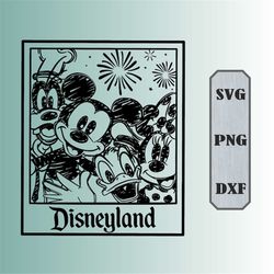 MickeyMouse and Friends SVG PNG Dxf Classic Mickey Sketched Family Vacation Shirts Cut File Design MickeyMinnie Friends
