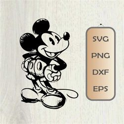 MickeyMouse SVG PNG Dxf Classic Mickey Sketched DisneyVacation Shirts Silhouette Cricut Cut File Design MickeyDisney PNG