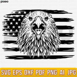 Eagle With American Flag Svg, American Flag Svg, Eagle Svg, Eagle Through Flag Svg, Eagle Shirt, USA Patriotic Svg, 4th